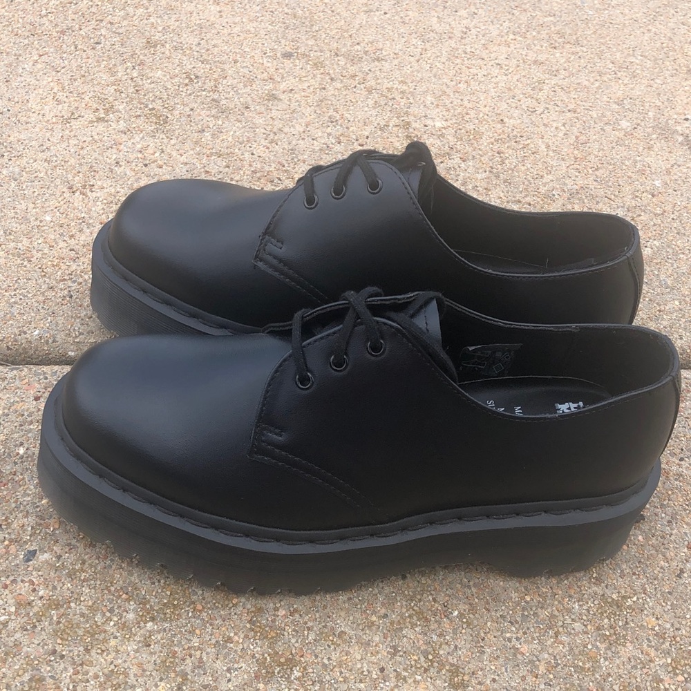 Dr. Martens Black Leather 3-Eye Derby Shoes